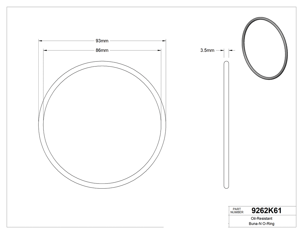 Technical drawing - 9262K61